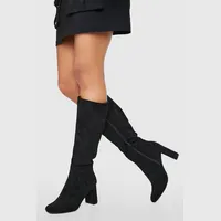 boohoo Women's Black Suede Boots