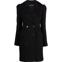 Modes Women's Black Double-Breasted Coats