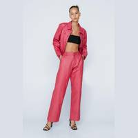 NASTY GAL Women's Petite Leather Trousers