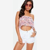 Missguided Ruffle Crop Tops for Women
