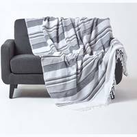 HOMESCAPES Striped Throws