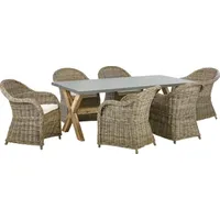 B&Q Beliani Wooden Garden Furniture Sets