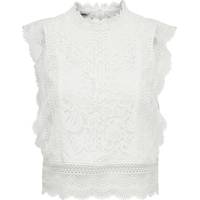 Spartoo Women's White Lace Shirts