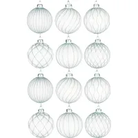 Shatchi Christmas Glass Baubles