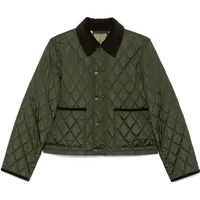 FARFETCH Women's Green Quilted Jackets