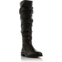 Dune Women's Black Leather Knee High Boots