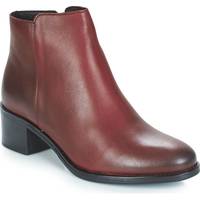 Rubber Sole Women's Red Ankle Boots