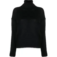 Saint Laurent Women's Black Roll Neck Jumpers