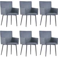 B&Q Grey Leather Dining Chairs