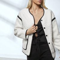 SHEIN Women's White Wool Coats