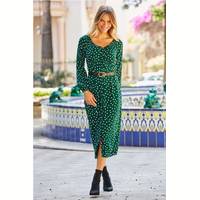 Sosandar Women's Green Midi Dresses