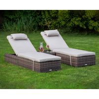 Rattan Direct Sun Loungers With Wheels