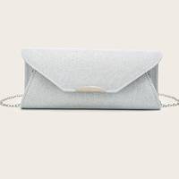 SHEIN Women's Silver Clutch Bags