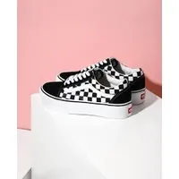 platform checkered old skool vans