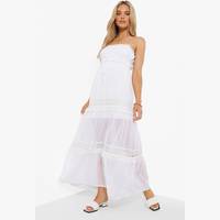 boohoo Women's White Lace Maxi Dresses
