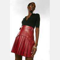 Karen Millen Women's Leather Pleated Skirts