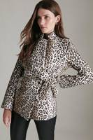 Karen Millen Women's Leopard Print Coats