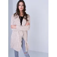 Missy Empire Women's Cream Knitted Cardigans