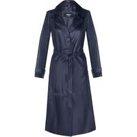 Infinity Leather Women's Black Trench Coats