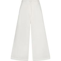FARFETCH Women's White Cropped Trousers