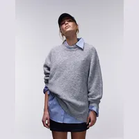 Topshop Women's Grey Oversized Jumpers