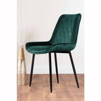 Furniturebox UK Green Velvet Dining Chairs