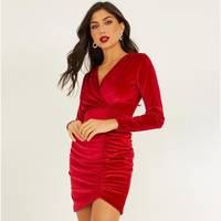 Quiz Womens Red Velvet Dresses