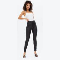 New Look Women's Black Coated Jeans