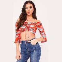 Miss Pap Floral Crop Tops for Women