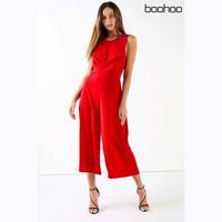 Boohoo Womens Wrap Front Jumpsuits