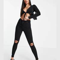 Parisian Women's Black Ripped Jeans