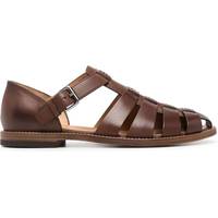 FARFETCH Mens Brown Leather Shoes With Bucklet