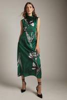 Karen Millen Women's Green Satin Dresses