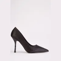 Everything5Pounds Women's Black Court Shoes