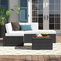 ZipCode Design Grey Rattan Corner Sofas