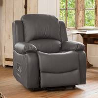 Robert Dyas Grey Leather Armchairs