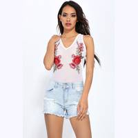 Fashion Fair Embroidered Bodysuits for Women