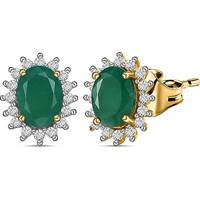 TJC Women's Emerald Earrings