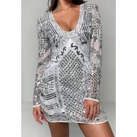 Missguided Women's Silver Sequin Dresses