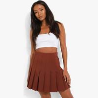 boohoo Women's Brown Pleated Skirts
