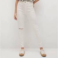 Mango Women's White High Waisted Jeans