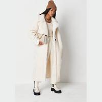 Missguided Women's White Teddy Coats