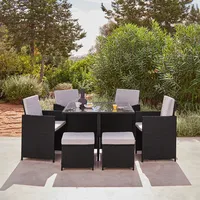 Latitude Run Rattan Cube Dining Sets