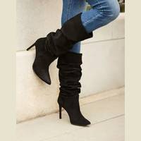 Marks & Spencer Women's Black Leather Knee High Boots