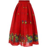 Wolf & Badger Women's Red Pleated Skirts