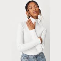 Missguided Women's White Long Sleeve Crop Tops
