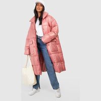 boohoo Women's Pink Puffer Jackets