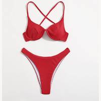 SHEIN Women's Red Swimsuits