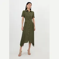 Karen Millen Women's Khaki Shirt Dresses