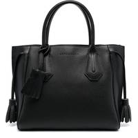 Longchamp Women's Black Leather Tote Bags